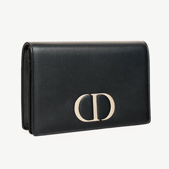 Christian Dior 30 Montaigne Black Leather 2-in-1 Pouch - Picture 2 of 15